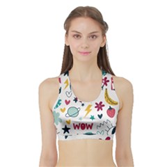 Wallpaper-love-eye Sports Bra With Border by nateshop