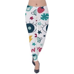 Wallpaper-love-eye Velvet Leggings by nateshop