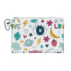 Wallpaper-love-eye Canvas Cosmetic Bag (large) by nateshop