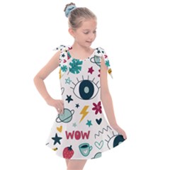 Wallpaper-love-eye Kids  Tie Up Tunic Dress by nateshop