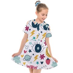 Wallpaper-love-eye Kids  Short Sleeve Shirt Dress