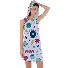 Wallpaper-love-eye Racer Back Hoodie Dress by nateshop