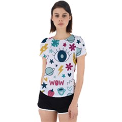 Wallpaper-love-eye Back Cut Out Sport Tee by nateshop