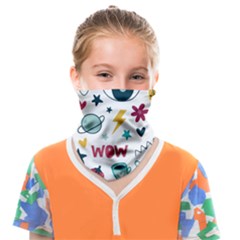 Wallpaper-love-eye Face Covering Bandana (kids) by nateshop