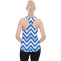 Waves-blue White Piece Up Tank Top View2