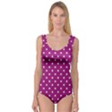 Polka-dots-purple White Princess Tank Leotard  View1