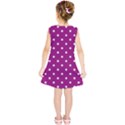 Polka-dots-purple White Kids  Tunic Dress View2