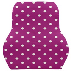 Polka-dots-purple White Car Seat Back Cushion 