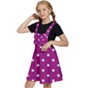 Polka-dots-purple White Kids  Apron Dress View2