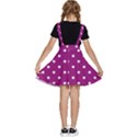 Polka-dots-purple White Kids  Apron Dress View4