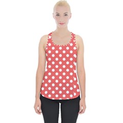 Polka-dots-red White,polkadot Piece Up Tank Top by nateshop