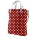 Polka-dots-red White,polkadot Canvas Messenger Bag View1