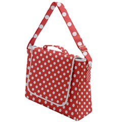 Polka-dots-red White,polkadot Box Up Messenger Bag by nateshop