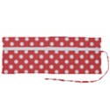 Polka-dots-red White,polkadot Roll Up Canvas Pencil Holder (M) View2