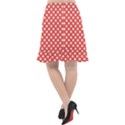 Polka-dots-red White,polkadot Fishtail Chiffon Skirt View2