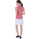 Polka-dots-red White,polkadot Women s Sleeveless Polo Tee View2