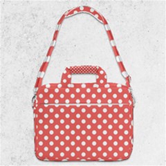 Polka-dots-red White,polkadot Macbook Pro 13  Shoulder Laptop Bag  by nateshop