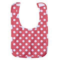 Polka-dots-red White,polkadot Baby Bib by nateshop