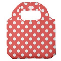 Polka-dots-red White,polkadot Premium Foldable Grocery Recycle Bag