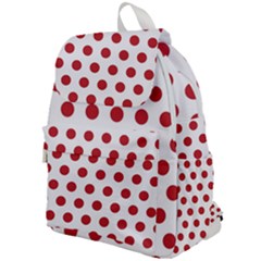 Polka-dots-white Red Top Flap Backpack by nateshop