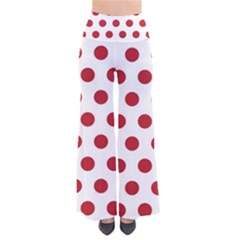 Polka-dots-white Red So Vintage Palazzo Pants by nateshop