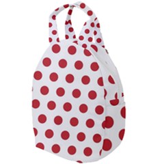 Polka-dots-white Red Travel Backpacks by nateshop