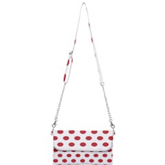 Polka-dots-white Red Mini Crossbody Handbag by nateshop