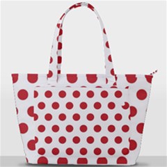 Polka-dots-white Red Back Pocket Shoulder Bag 