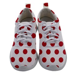 Polka-dots-white Red Athletic Shoes by nateshop