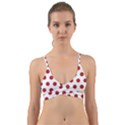 Polka-dots-white Red Wrap Around Bikini Top View1