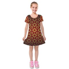 Antique Kids  Short Sleeve Velvet Dress