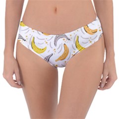 Seamless Stylish Pattern-with-fresh-yellow-bananas-background Reversible Classic Bikini Bottoms by Wegoenart