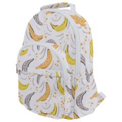 Seamless Stylish Pattern-with-fresh-yellow-bananas-background Rounded Multi Pocket Backpack by Wegoenart