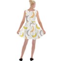 Seamless stylish pattern-with-fresh-yellow-bananas-background Velvet Skater Dress View2