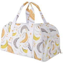 Seamless Stylish Pattern-with-fresh-yellow-bananas-background Burner Gym Duffel Bag by Wegoenart