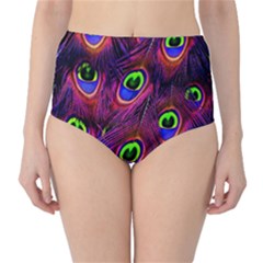 Peacock-feathers Classic High-waist Bikini Bottoms by nateshop