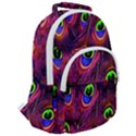 Peacock-feathers Rounded Multi Pocket Backpack View2