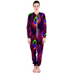 Peacock-feathers Onepiece Jumpsuit (ladies) by nateshop