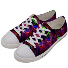 Peacock-feathers Women s Low Top Canvas Sneakers by nateshop