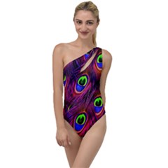 Peacock-feathers To One Side Swimsuit by nateshop