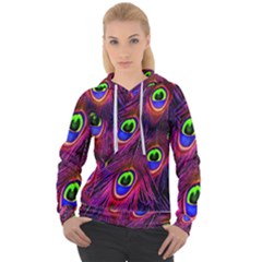 Peacock-feathers Women s Overhead Hoodie by nateshop