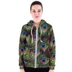 Peacock-army Women s Zipper Hoodie by nateshop