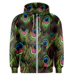 Peacock-army Men s Zipper Hoodie by nateshop