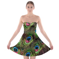 Peacock-army Strapless Bra Top Dress by nateshop