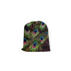 Peacock-army Drawstring Pouch (xs) by nateshop