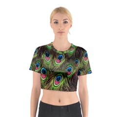 Peacock-army Cotton Crop Top by nateshop