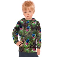 Peacock-army Kids  Hooded Pullover by nateshop