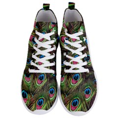 Peacock-army Men s Lightweight High Top Sneakers by nateshop