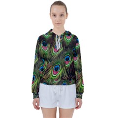 Peacock-army Women s Tie Up Sweat by nateshop