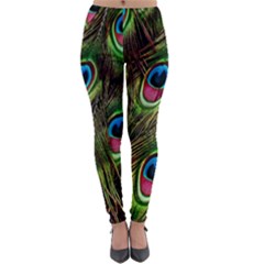 Peacock-army Lightweight Velour Leggings by nateshop